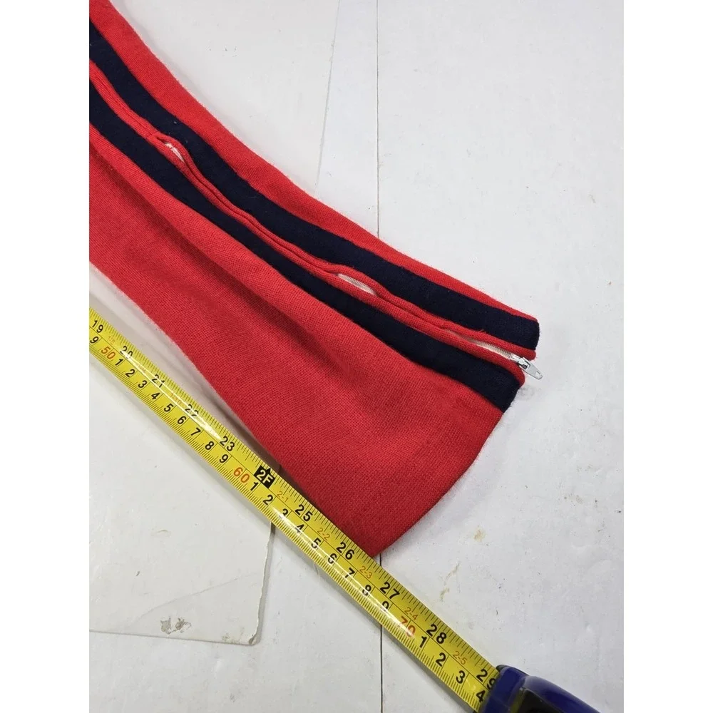 Vintage Track Pants Zip Legs Size 22X26 Red‎ 80s Basketball Track School College